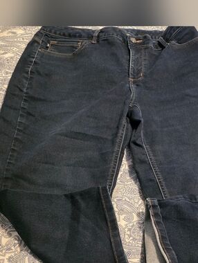 Lee Dark Blue Crop Capri Stretch Jeans